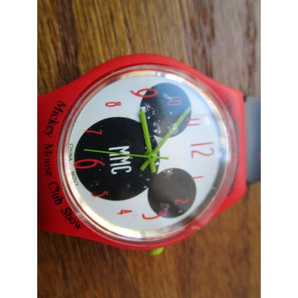 Vintage Disney Mickey Mouse Club Keebler Watch Unworn Vinyl Needs Battery - Picture 9 of 16
